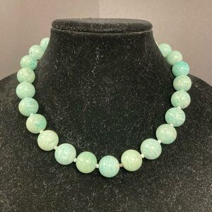 Amazonite bead necklace 19”